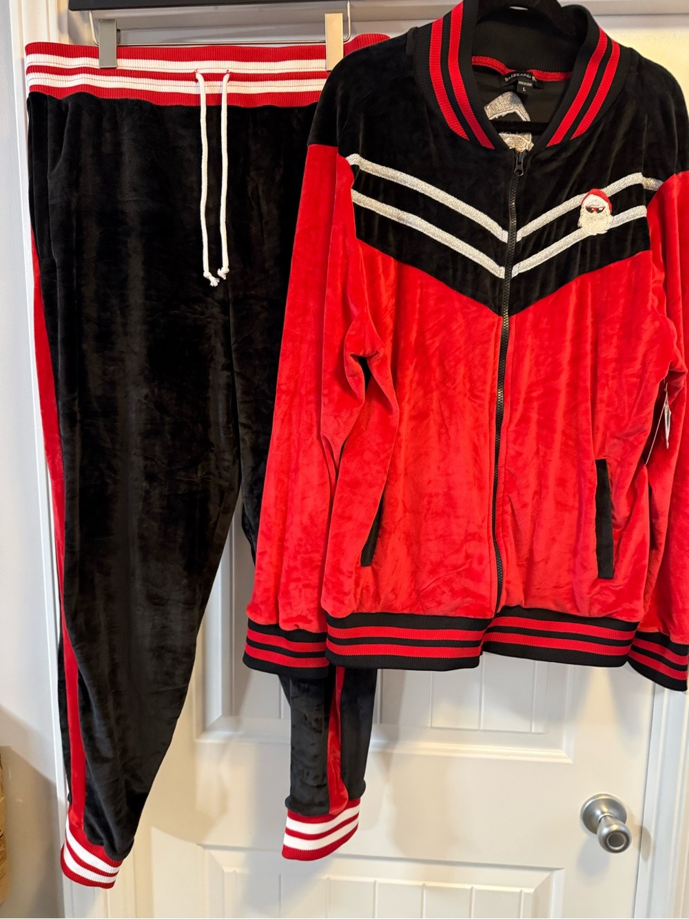 Men's Santa Velour Track Suit Set